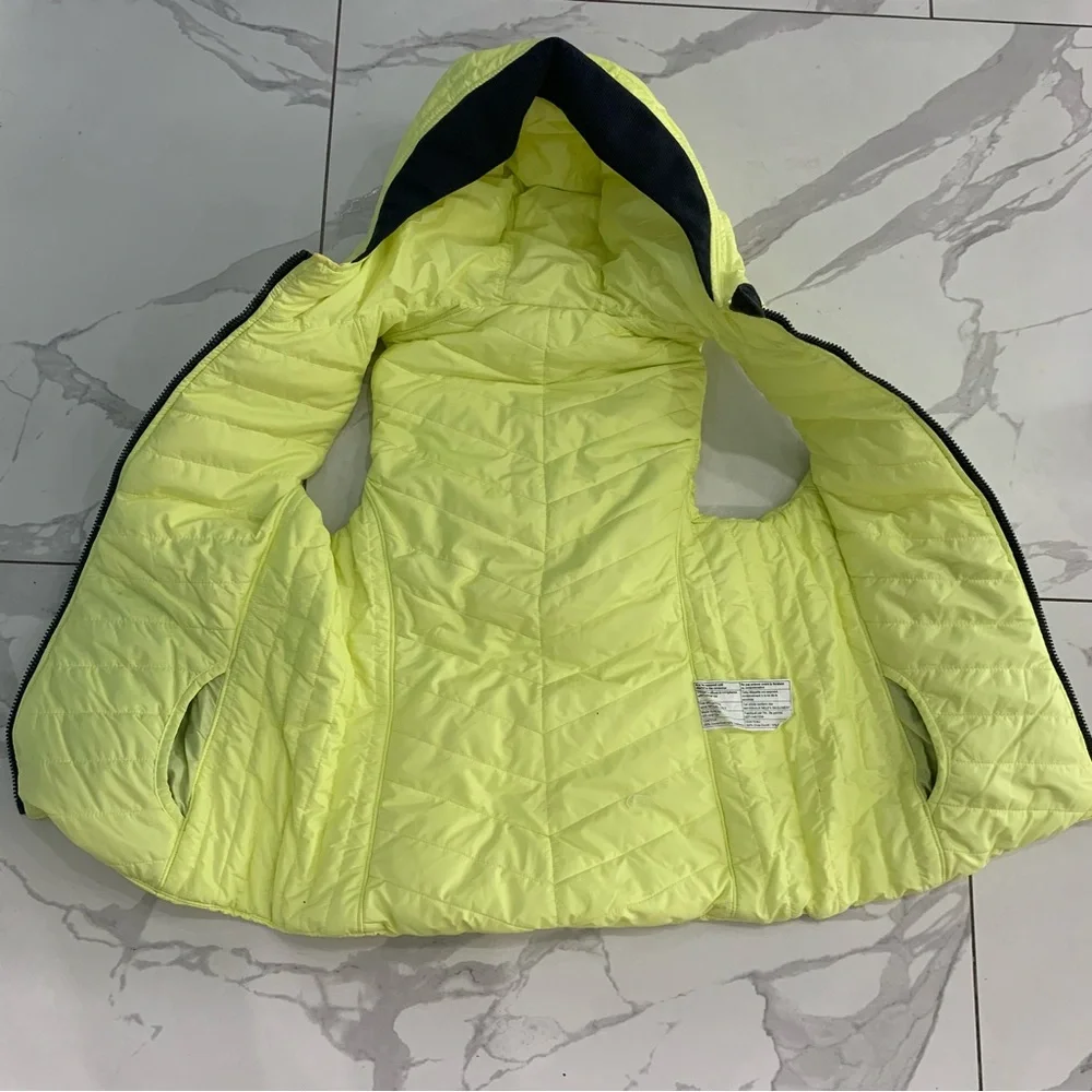 LULULEMON Peace Of Mind Vest Women Sz 6 Bright Yellow Fill Goose Down reversible